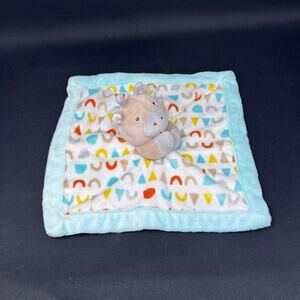 Lullaby Lane Giraffe Plush Lovey Rattle Pastel White Green Security Blanket